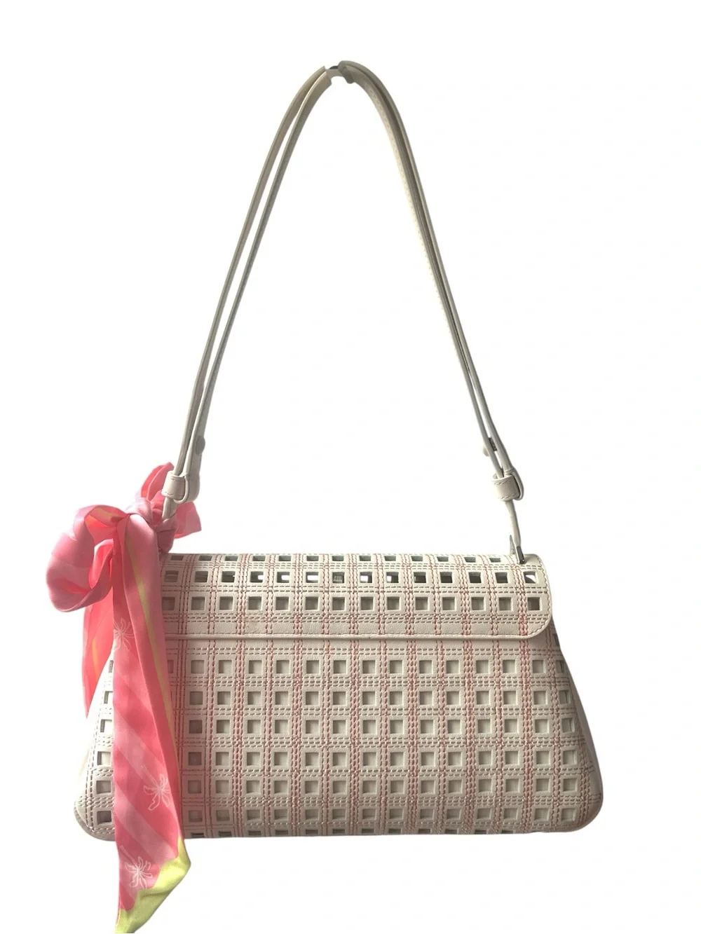 Kate Spade Grace Perforated Convertible Shoulder Bag With Dust Bag and Scarf.